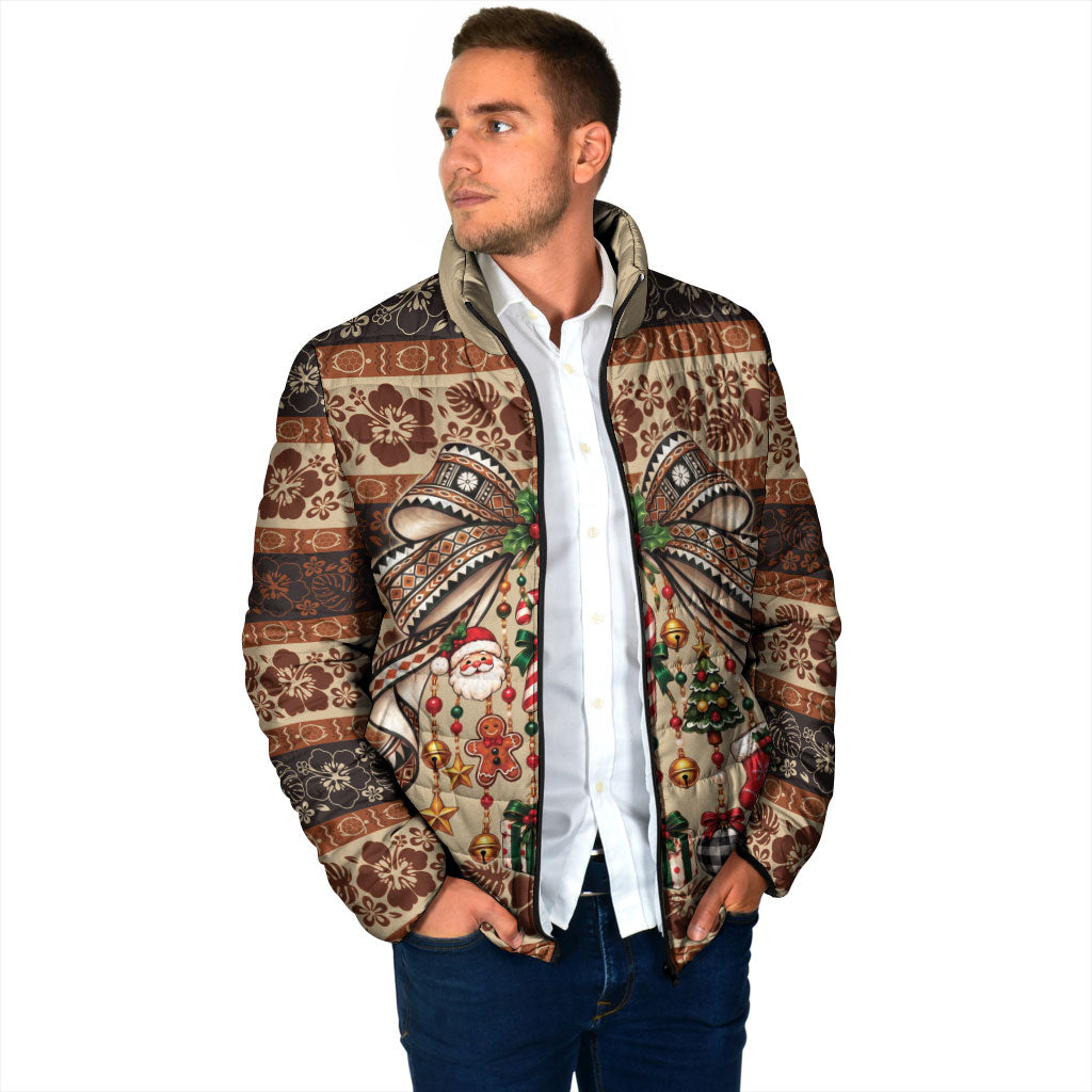 Fiji Masi Christmas Bow Padded Jacket Marau na Kerisimasi LT9 - Polynesian Pride