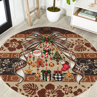 Fiji Masi Christmas Bow Round Carpet Marau na Kerisimasi LT9 Red - Polynesian Pride