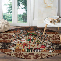 Fiji Masi Christmas Bow Round Carpet Marau na Kerisimasi LT9 - Polynesian Pride
