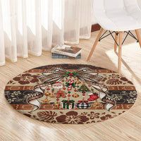 Fiji Masi Christmas Bow Round Carpet Marau na Kerisimasi LT9 - Polynesian Pride