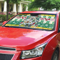 Cook Islands Tīvaevae Christmas Bow Auto Sun Shade Mere Kiritimiti LT9 - Polynesian Pride