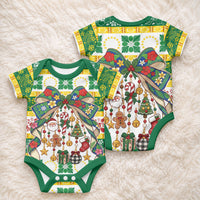 Cook Islands Tīvaevae Christmas Bow Baby Onesie Mere Kiritimiti LT9 - Polynesian Pride