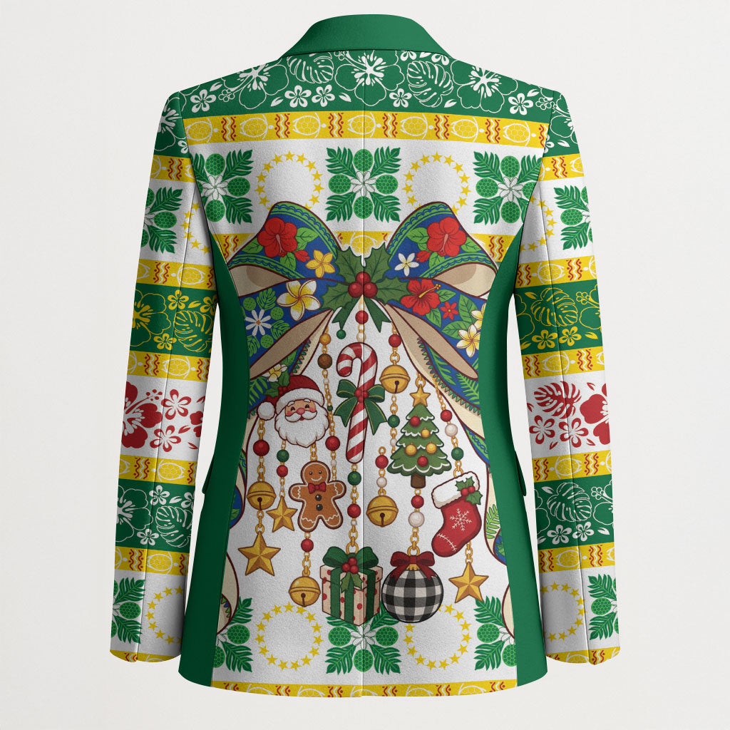 Cook Islands Tīvaevae Christmas Bow Blazer Mere Kiritimiti LT9 - Polynesian Pride