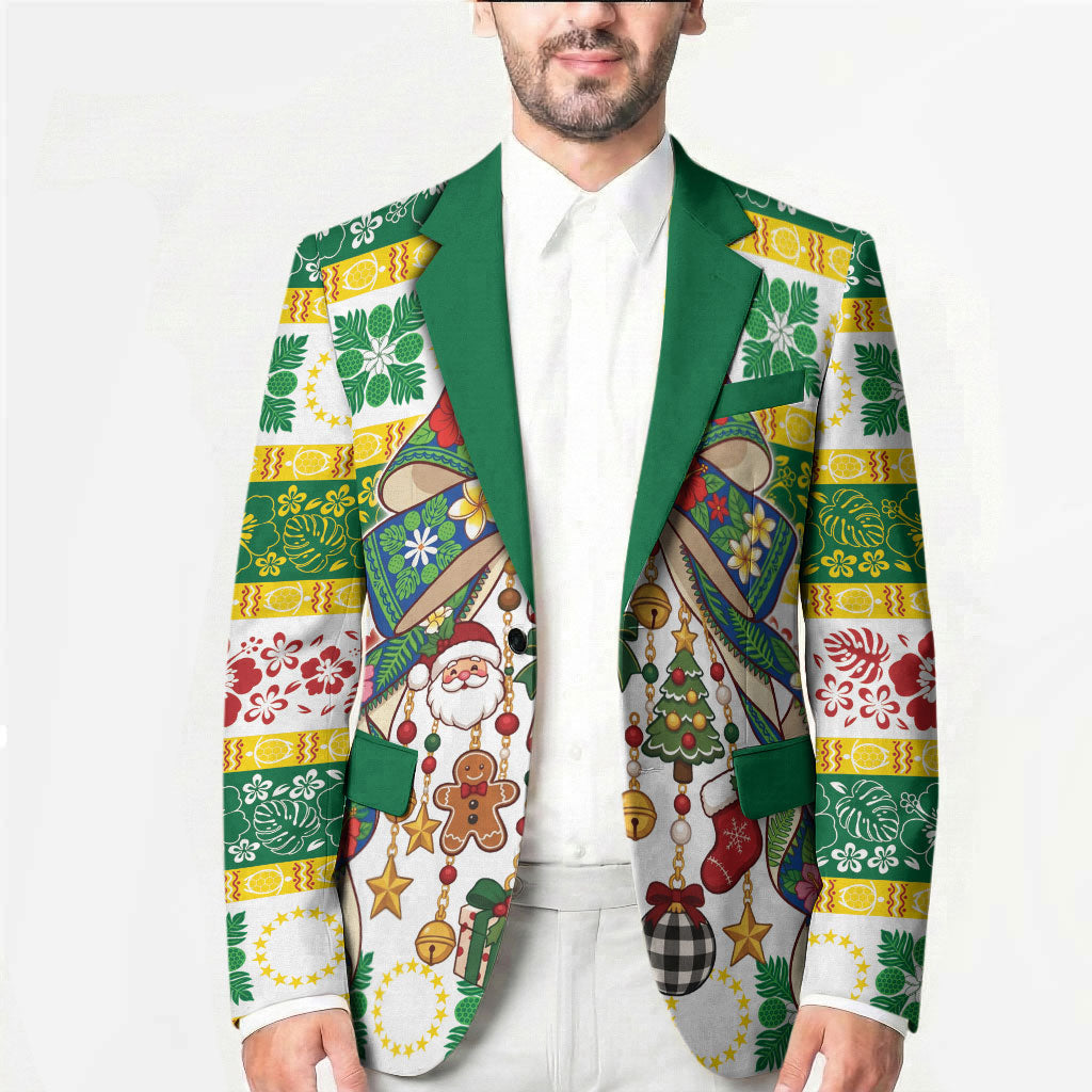 Cook Islands Tīvaevae Christmas Bow Blazer Mere Kiritimiti LT9 - Polynesian Pride
