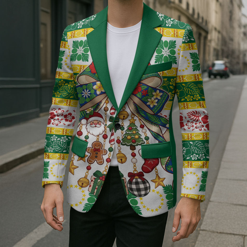 Cook Islands Tīvaevae Christmas Bow Blazer Mere Kiritimiti LT9 - Polynesian Pride