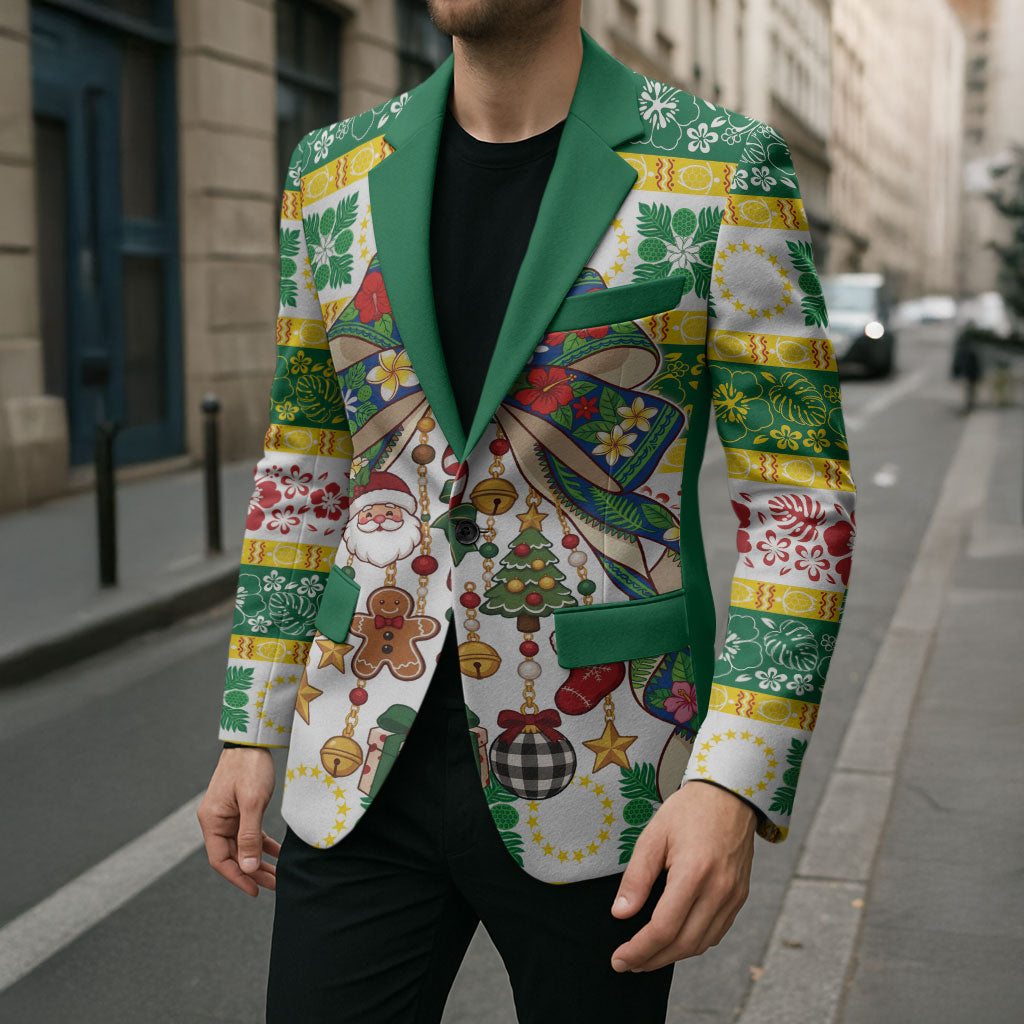 Cook Islands Tīvaevae Christmas Bow Blazer Mere Kiritimiti LT9 - Polynesian Pride