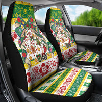 Cook Islands Tīvaevae Christmas Bow Car Seat Cover Mere Kiritimiti LT9 - Polynesian Pride