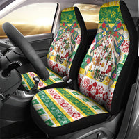 Cook Islands Tīvaevae Christmas Bow Car Seat Cover Mere Kiritimiti LT9 - Polynesian Pride