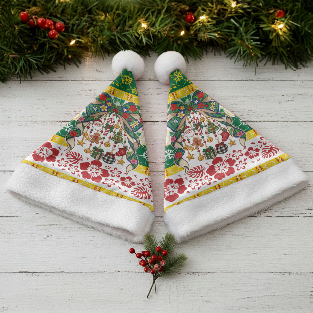 Cook Islands Tīvaevae Christmas Bow Christmas Santa Hat Mere Kiritimiti LT9 - Polynesian Pride