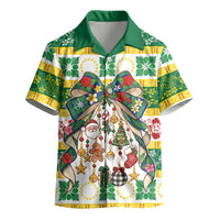 Cook Islands Tīvaevae Christmas Bow Kid Hawaiian Shirt Mere Kiritimiti LT9 - Polynesian Pride