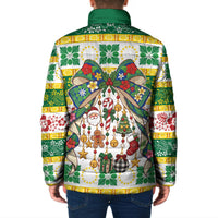 Cook Islands Tīvaevae Christmas Bow Padded Jacket Mere Kiritimiti LT9 - Polynesian Pride