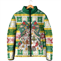Cook Islands Tīvaevae Christmas Bow Padded Jacket Mere Kiritimiti LT9 - Polynesian Pride