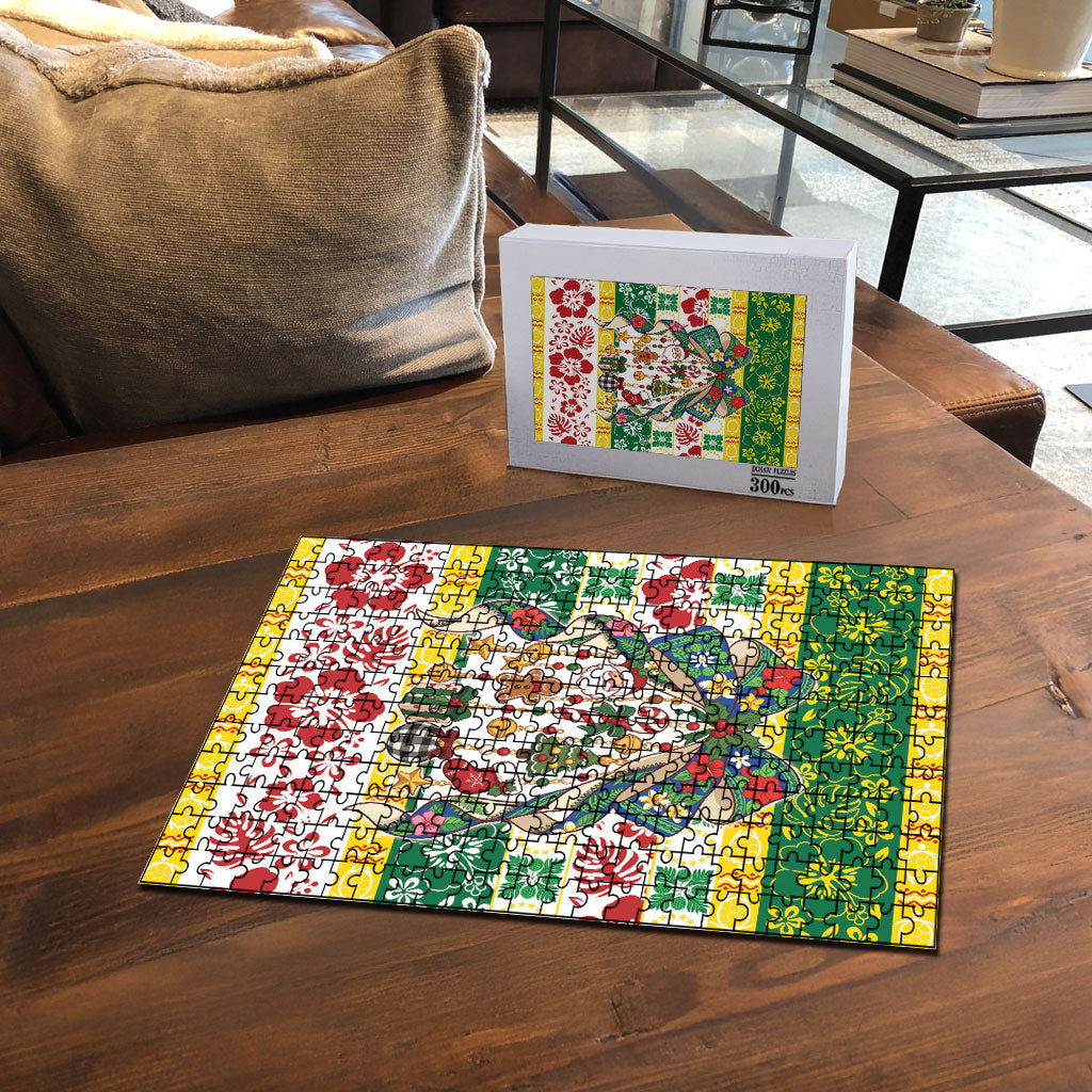 Cook Islands Tīvaevae Christmas Bow Puzzle Mere Kiritimiti LT9 - Polynesian Pride