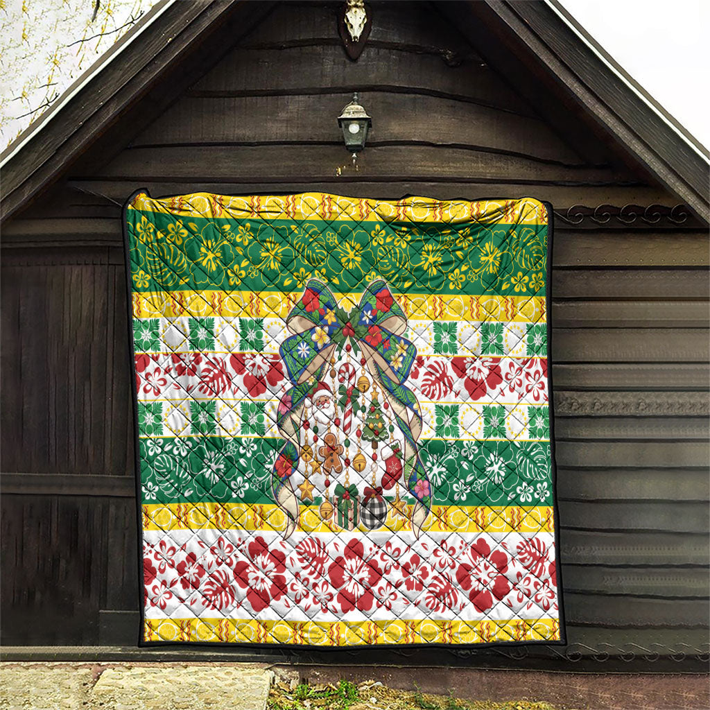 Cook Islands Tīvaevae Christmas Bow Quilt Mere Kiritimiti LT9 - Polynesian Pride