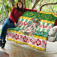 Cook Islands Tīvaevae Christmas Bow Quilt Mere Kiritimiti LT9 - Polynesian Pride