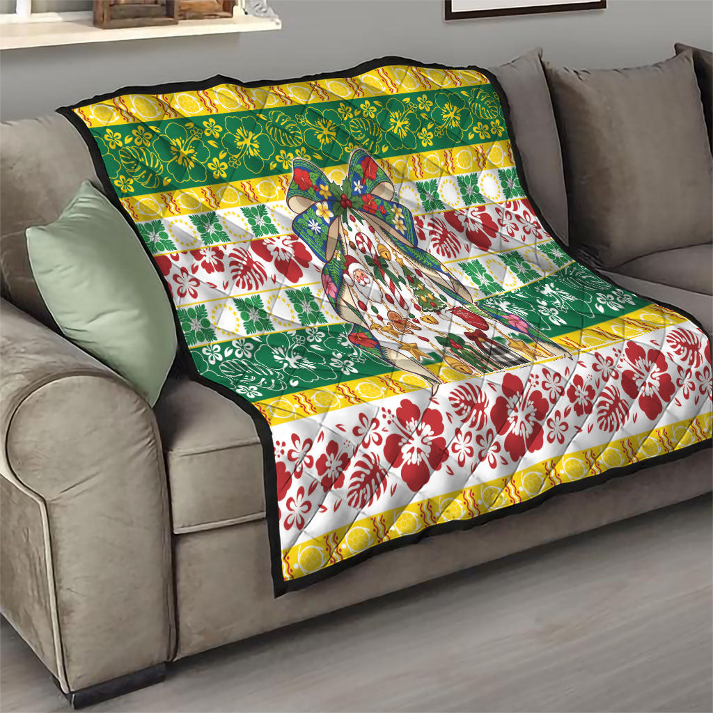 Cook Islands Tīvaevae Christmas Bow Quilt Mere Kiritimiti LT9 - Polynesian Pride