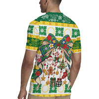 Cook Islands Tīvaevae Christmas Bow Rugby Jersey Mere Kiritimiti LT9 - Polynesian Pride