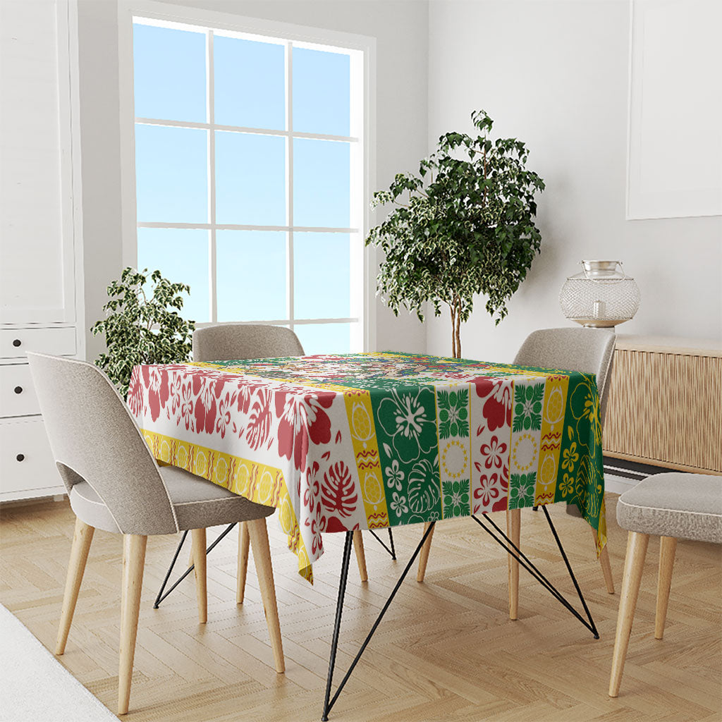 Cook Islands Tīvaevae Christmas Bow Tablecloth Mere Kiritimiti LT9 - Polynesian Pride