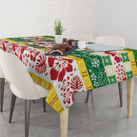 Cook Islands Tīvaevae Christmas Bow Tablecloth Mere Kiritimiti LT9 - Polynesian Pride