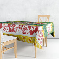 Cook Islands Tīvaevae Christmas Bow Tablecloth Mere Kiritimiti LT9 - Polynesian Pride