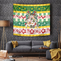 Cook Islands Tīvaevae Christmas Bow Tapestry Mere Kiritimiti LT9 Multicolor - Polynesian Pride