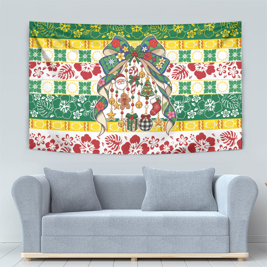 Cook Islands Tīvaevae Christmas Bow Tapestry Mere Kiritimiti LT9 - Polynesian Pride