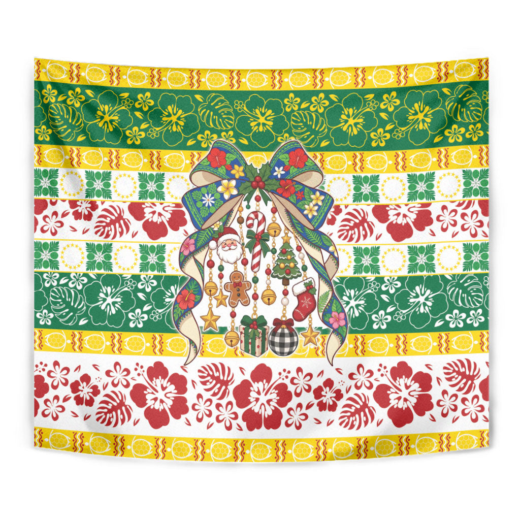 Cook Islands Tīvaevae Christmas Bow Tapestry Mere Kiritimiti LT9 - Polynesian Pride