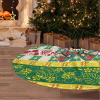 Cook Islands Tīvaevae Christmas Bow Tree Skirt Mere Kiritimiti LT9 - Polynesian Pride