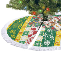 Cook Islands Tīvaevae Christmas Bow Tree Skirt Mere Kiritimiti LT9 - Polynesian Pride