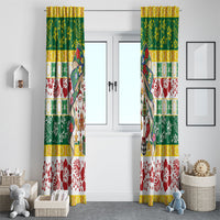 Cook Islands Tīvaevae Christmas Bow Window Curtain Mere Kiritimiti LT9 - Polynesian Pride