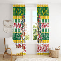 Cook Islands Tīvaevae Christmas Bow Window Curtain Mere Kiritimiti LT9 - Polynesian Pride