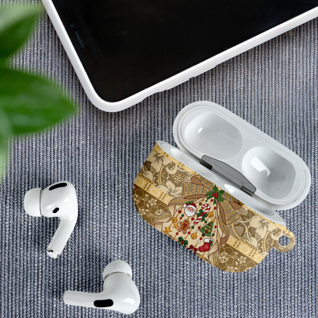Hawai'i Kapa Christmas Bow AirPods Case Mele Kalikimaka LT9 - Polynesian Pride