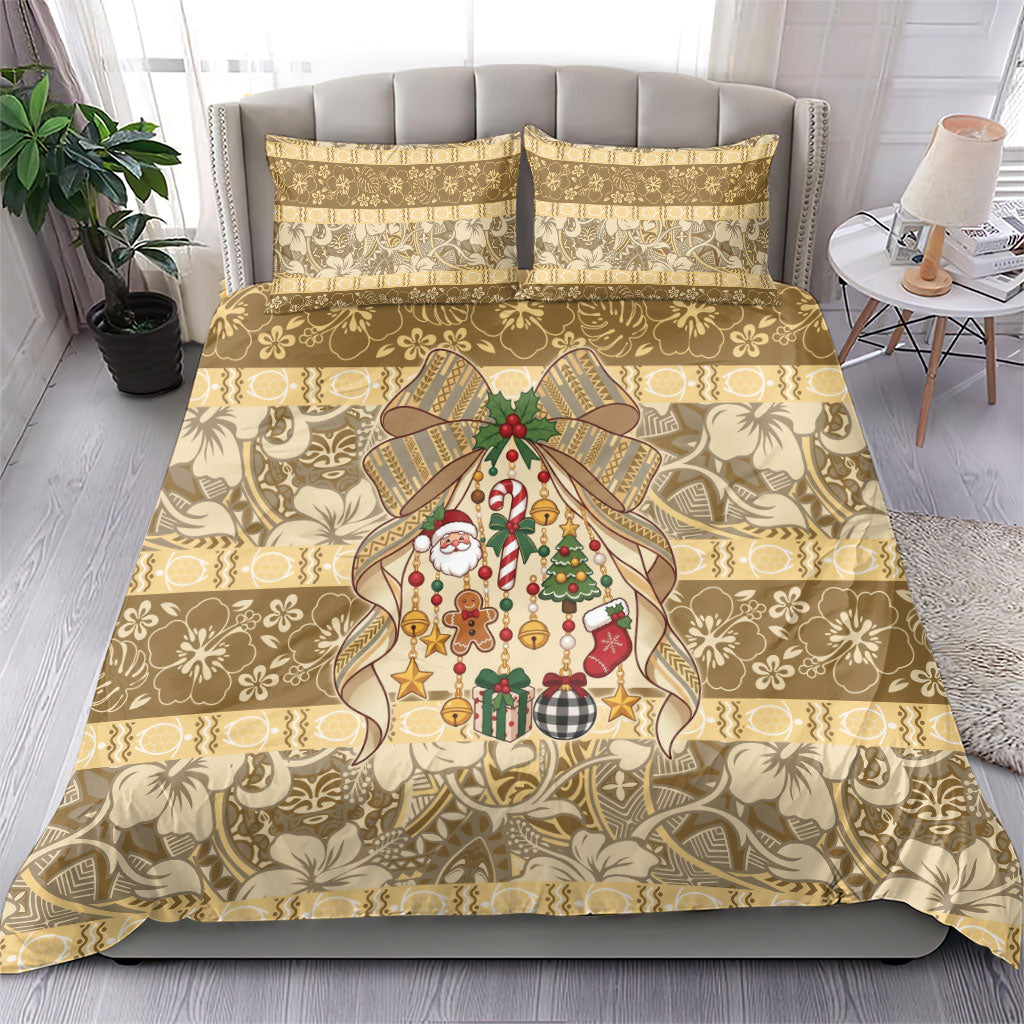 Hawai'i Kapa Christmas Bow Bedding Set Mele Kalikimaka LT9 - Polynesian Pride