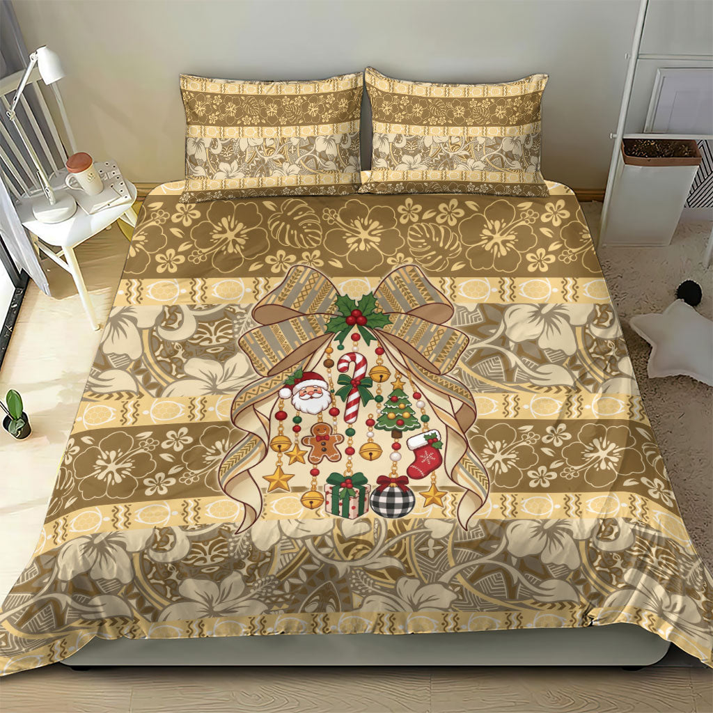 Hawai'i Kapa Christmas Bow Bedding Set Mele Kalikimaka LT9 - Polynesian Pride