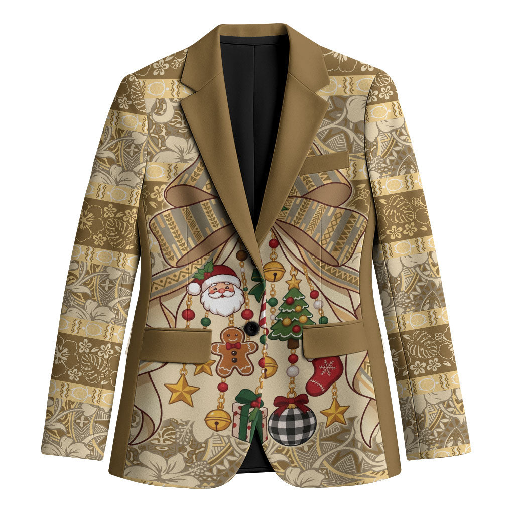 Hawai'i Kapa Christmas Bow Blazer Mele Kalikimaka