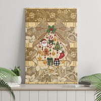 Hawai'i Kapa Christmas Bow Canvas Wall Art Mele Kalikimaka LT9 - Polynesian Pride