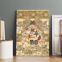 Hawai'i Kapa Christmas Bow Canvas Wall Art Mele Kalikimaka LT9 - Polynesian Pride