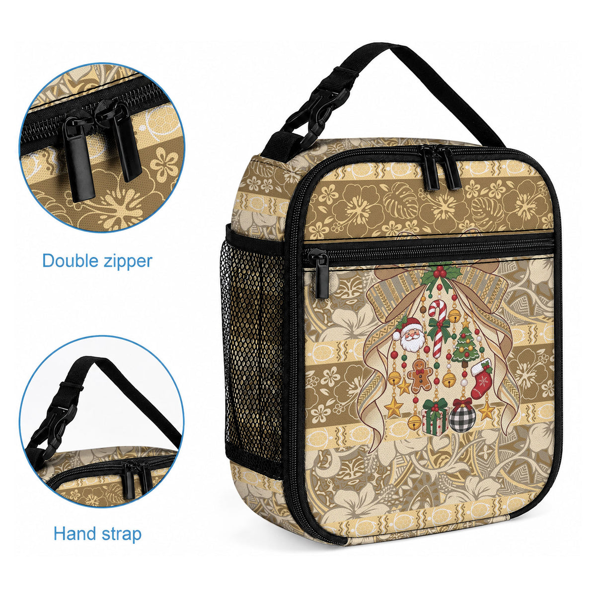 Hawai'i Kapa Christmas Bow Lunch Bag Mele Kalikimaka LT9 - Polynesian Pride