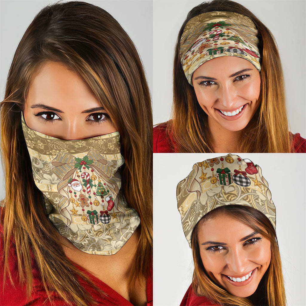 Hawai'i Kapa Christmas Bow Neck Gaiter Mele Kalikimaka LT9 - Polynesian Pride