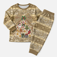 Hawai'i Kapa Christmas Bow Christmas Pajama Set Mele Kalikimaka