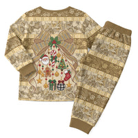 Hawai'i Kapa Christmas Bow Christmas Pajama Set Mele Kalikimaka