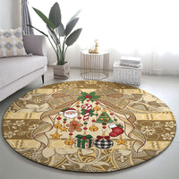 Hawai'i Kapa Christmas Bow Round Carpet Mele Kalikimaka LT9 - Polynesian Pride