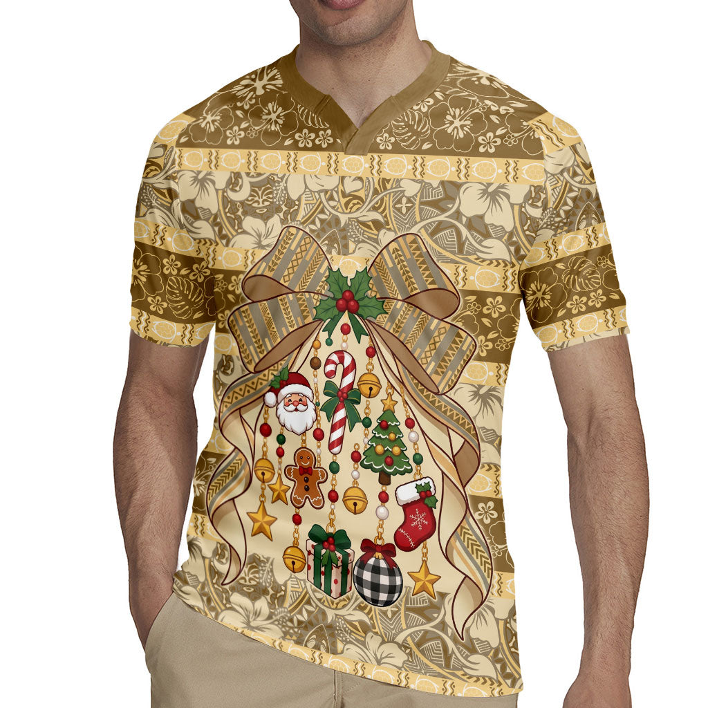 Hawai'i Kapa Christmas Bow Rugby Jersey Mele Kalikimaka LT9 - Polynesian Pride