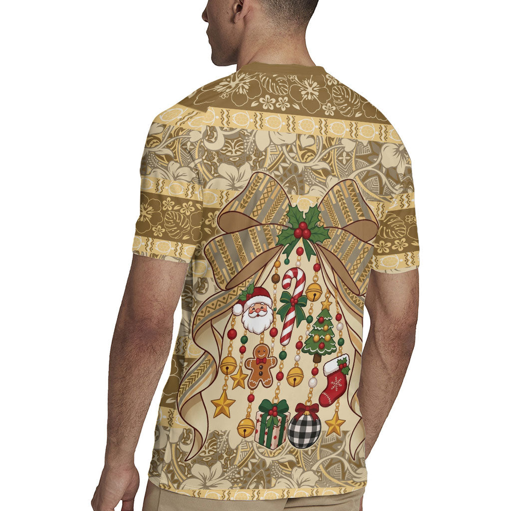 Hawai'i Kapa Christmas Bow Rugby Jersey Mele Kalikimaka LT9 - Polynesian Pride