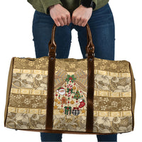 Hawai'i Kapa Christmas Bow Travel Bag Mele Kalikimaka LT9 Beige - Polynesian Pride