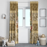 Hawai'i Kapa Christmas Bow Window Curtain Mele Kalikimaka LT9 - Polynesian Pride