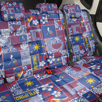 Filipino Maligayang Pasko Back Car Seat Cover Pacific Patchwork Xmas Vibes - Polynesian Pride