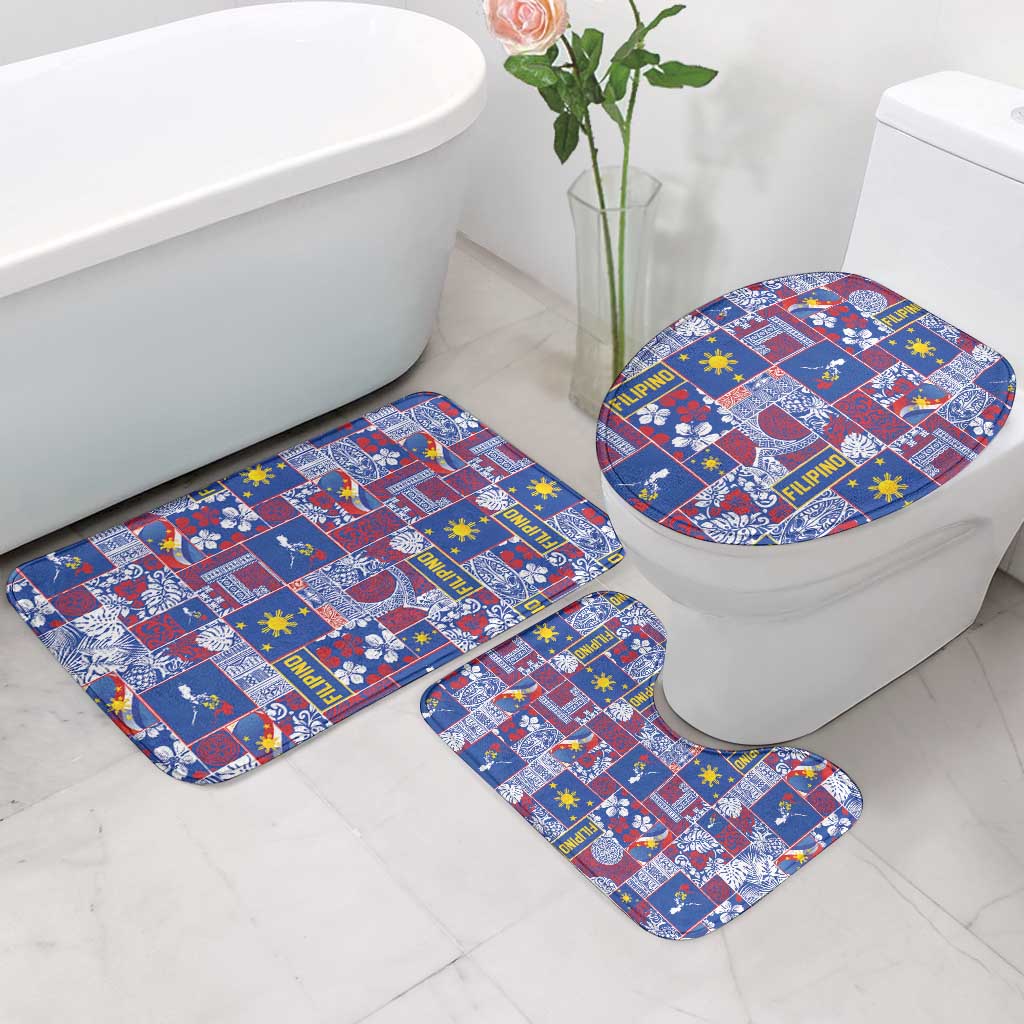 Filipino Maligayang Pasko Bathroom Set Pacific Patchwork Xmas Vibes - Polynesian Pride