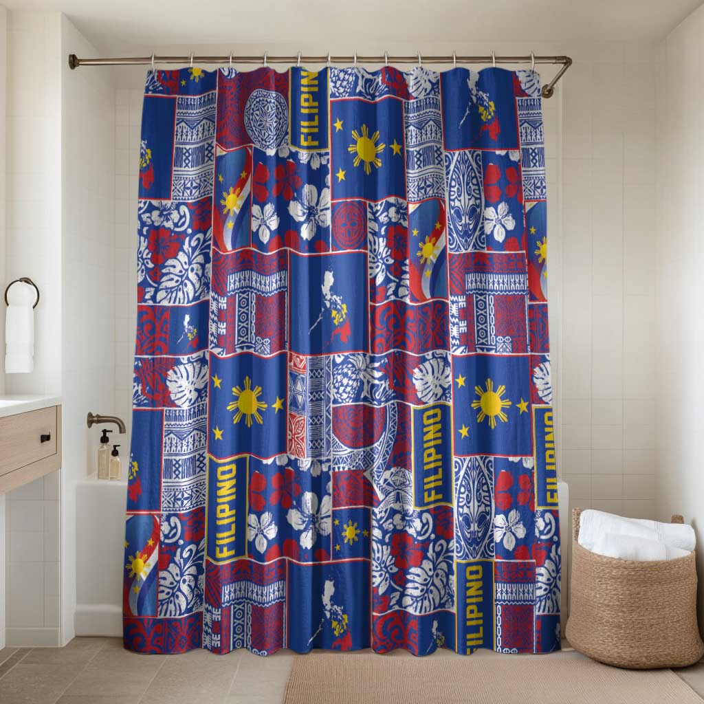 Filipino Maligayang Pasko Bathroom Set Pacific Patchwork Xmas Vibes - Polynesian Pride