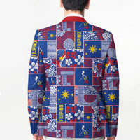 Filipino Maligayang Pasko Blazer Pacific Patchwork Xmas Vibes - Polynesian Pride